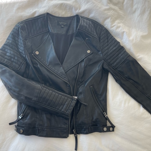 TOPSHOP faux leather jacket - Picture 3 of 4